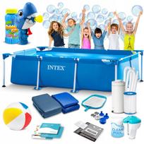 Baseinas su stovu ir filtru Intex 28272, 300x200 cm, su burbulais