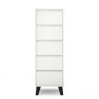 Komoda Mebelbos Borg 5s 40, 40x38,8x120,4 cm, balta
