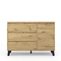Komoda Mebelbos Borg 1d3s, 110x38,9x78,4 cm, ruda