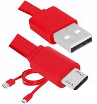 Raudonas Usb-a į Microusb laidas 1m, greitas įkrovimas ir duomenų perdavimas