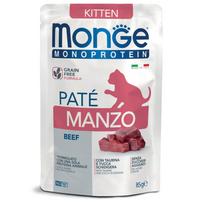 Šlapias kačių maistas Monge Monoprotein Kitten, jautiena, 0.085 kg