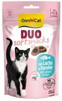 Skanėstas katėms Gimcat Duo Soft, lašiša/upėtakis, 0.05 kg