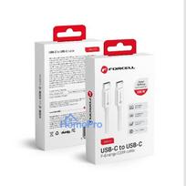 USB cable Forcell (C339) "USB-C (Type-C) to USB-C (Type-C)" (100W 5A) white 3M