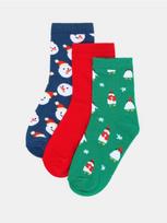 Sinsay - 3 dalių kalėdinio motyvo kojinių rinkinys - multicolor