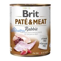 Wet dog food BRIT PATÉ & MEAT Rabbit 800 g