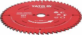 TCT pjovimo diskas medienai su PTFE danga, 185 × 20 mm, 60 dantų YATO (YT-608736)