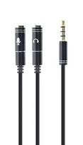 Gembird !Adapter audio microphon 3.5mm mini Jack/4PIN/0. garso kabelis 0,2 m 2 x 3.5mm Juoda