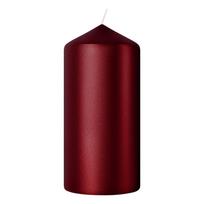Cilindrinė žvakė Bolsius Metallic Red, raudonos sp.
