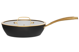 Keptuvė MAKU ECLIPSE SAUTÉ GOLD BLACK, aliuminis, 3,5 L, 28 cm
