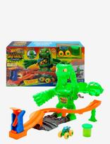 Hot Wheels - Monster Trucks Mutant Monster Takedown Playset With Rhinomite Toy Truck & Slime - Lenktynių trasos - Marga / raštuota