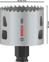 Grąžtas-karūna BOSCH Bi-metal Progressor, 60 mm