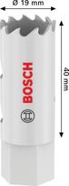 Grąžtas-karūna BOSCH HSS - Bi-metal, standartiniam adapteriui, 19 mm