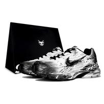 Nike Initiator Cushioning Abrasion Resistant Breathable Low top Casual City Commuting Running Shoes Men's Black White 394055-100(Team79-ZeroS-BOX) 42 black