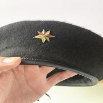 Vyriškas ir moteriškas vilnonis beretas, Čes Gevaros skrybėlė, Europos, Amerikos ir Korėjos versijos dydžio skrybėlė M56-58cm black