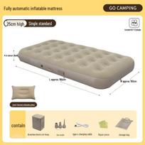 Automatinė pripučiama flokuota sofa-lova lauko stovyklavimui beige
