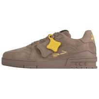 LOUIS VUITTON Trainer Cow Leather Low top Skateboard Shoes Unisex Umber 1AHCWP 41 gray