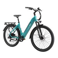 TTGO C5 Electric Bicycle 48V 13.5Ah Lithium-Ion Battery 25 km/h Speed 110 km Range 125 kg Maximum Load Capacity žalia