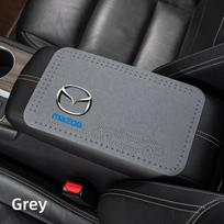 Automobilio porankio dėžutės aukščio pagalvėlė Universalus odinis porankio paminkštinimas Mazda 3 bk bl 323 Axela Atenza CX-3 CX-4 CX5 CX-7 gray