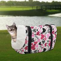 Backpack Tote Carrier Durable Cats Dog Carriers for Miniature Schnauzer Small Velvet 3 black
