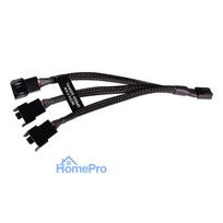 K Alphacool Y-Splitter 4-Pin auf 3x 4-Pin PWM 15cm - schwarz