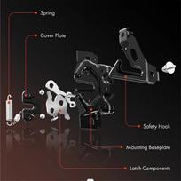 1x New Hood Latch Lock 68375662AA,CH1234122 For Jeep Grand Cherokee L 2021-2025 black
