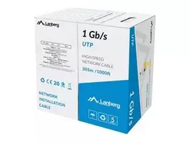 LANBERG Lan Cable UTP 1Gb/s 305m solid CCA Yellow