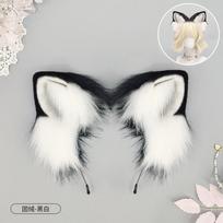 Handmade beast ear headband cat lady loli ears cos fox ears headgear cute kc cat ears headband white
