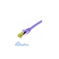 Synergy21 patch cable RJ45, CAT6A 500Mhz, 0.15m, purple, S-STP(S / FTP), TPE / LSZH(Ultraflex), AWG26, with CAT7 raw cab