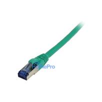 Synergy21 patch cable RJ45, CAT6A 500Mhz, 1.0m, green, S-STP(S / FTP), TPE / LSZH(Superflex), AWG26,