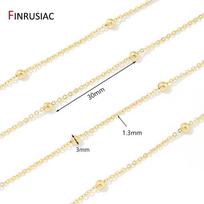 14K Gold Plated Brass Oval Textured Chains For Needlework,DIY Jewelry Spool Chains Necklace Bracelet Making Accessories Length 1 meter beige