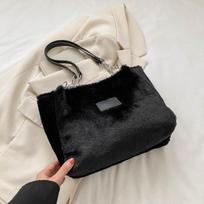 College Students' Class Tote Bag for Women's New Trendy Shoulder Bag Large Capacity Fashionable Personalized Trendy Handbag black