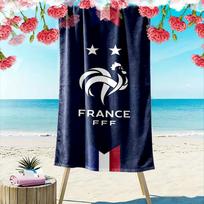 France Football Themed Towel A must-have beach towel for beach travel 80cmx160cm(31x63inch) black