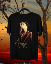 Inspired Amy Winehouse Signature Gift For Friend Black Shirt M gray