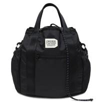 Fredrick Packers 210D Tipi Tote Diaper Bag, Shoulder Bag, Childcare Bag, Lightweight, Large Capacity, 2-Way Drawstring, Unisex, Black black