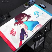 Anime Mask Girl Mouse Pad YUki Aim Gaming Speed Mouse Mat Game Premium Mousepad Gamer E-Sports Desk Mat Computer Keyboard Mats 60x30cm blue