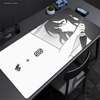 Anime Mask Girl Mouse Pad YUki Aim Gaming Speed Mouse Mat Game Premium Mousepad Gamer E-Sports Desk Mat Computer Keyboard Mats 60x30cm gray