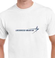 Lockheed Martin Blue Logo US Aviation Defense Company White Cotton T-Shirt S white