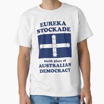 Unisex shirt Cotton Oversize Large Size Eureka Stockade, Flag, Australia T-Shirt S-5XL XXXXL blue