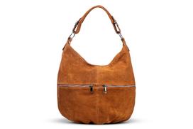 Vera Pelle Leather Bag Ruka Suede Graphite brown
