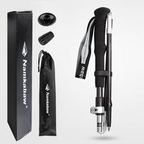 Ultra-Light Carbon Fiber Trekking Pole – Five-Section Folding Hiking Stick black
