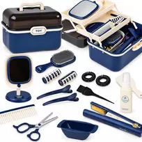 Large hairdressing set in a carry case – "little hairdresser" kit for children (ZA6614)