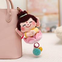 Cute Lotus Small Buddha Treasure Plush Toy Small Pendant Doll Good Luck Lotus Bag Keychain Hanging Decoration 12cm 0.05kg brown