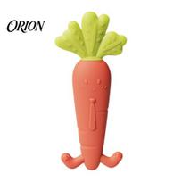 High Temperature Sterilizable Teether Baby Silicone Carrot Teether, Food-Grade BPA-Free Chew Toy for 3-6 Shower Gifts Newborns Months, Soothing oranžinė