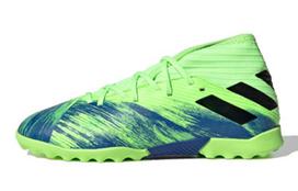 Adidas Nemeziz Slip Resistant Cushioning Low top Kids' Soccer Shoes Green Kids' FV4006 36