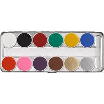 Kryolan Aquacolor dažų paletė 12 spalvų