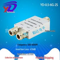 Type N 1-to-2 RF Microstrip Power Divider, Low Frequency Splitter, 500-6000MHz Full Band, 0.56GHz Passive.