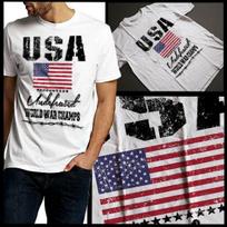 Combat t-shirt military USA Undefeated WW Champ Infantry Tactical assault tee 3XL black