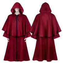 Long-Sleeved Wizard Grim Reaper Cloak with Hood - Halloween & Cosplay Costume XL black