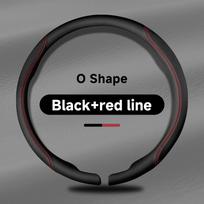 For Nissan Patrol Y62 Y63 2010-2017 2018 2019 2020 2021 2022 2023 2024 2025 2026 Perforated Breathable Car Steering Wheel Cover O Black Red Line black