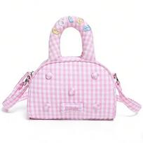 Handheld Small Bag - Exquisite Women's Casual Tote Bag with Shoulder Strap, Korean-style Checkered Bag white